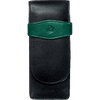 Pelikan Pen Case - TG32 Leather - Black/Green (3 Pen Slot) - Pen Boutique Ltd