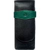 Pelikan Pen Case - TG32 Leather - Black/Green (3 Pen Slot)-Pen Boutique Ltd