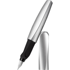 Pelikan Twist Fountain Pen - Silver - Medium (Boxed)-Pen Boutique Ltd