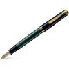 Pelikan Souveran Fountain Pen - M800 Black & Green Stripe-Pen Boutique Ltd