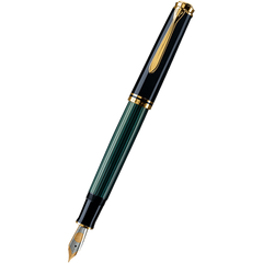 Pelikan Souveran Fountain Pen - M800 Black & Green Stripe-Pen Boutique Ltd