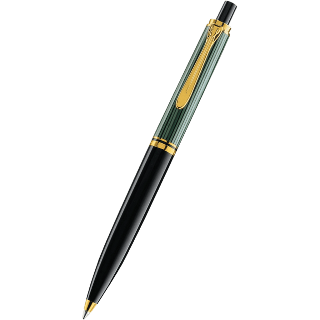 Pelikan Souveran Ballpoint Pen - K400 Green & Black Stripe - Pen Boutique Ltd