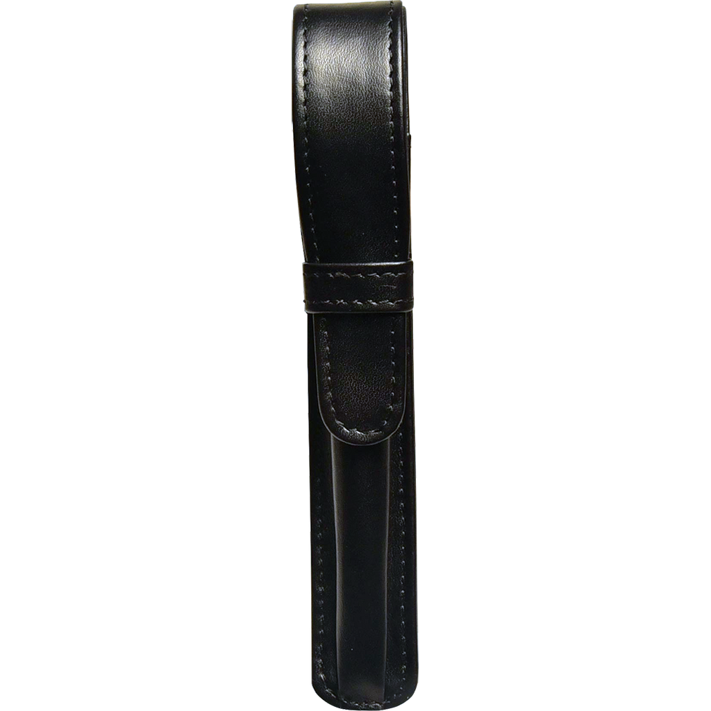 Aston Leather Black Finger Style Single Pen Case-Pen Boutique Ltd