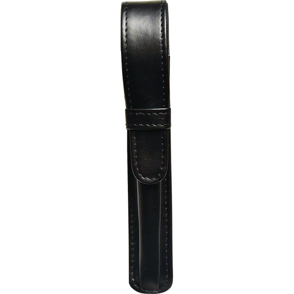 Aston Leather Black Finger Style Single Pen Case-Pen Boutique Ltd