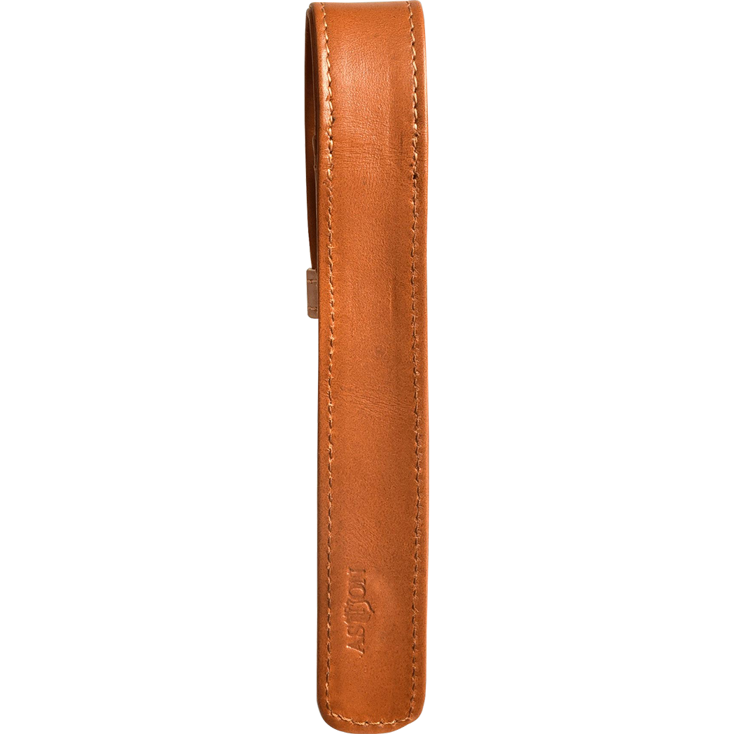 Aston Leather Tan Finger Style Single Pen Case-Pen Boutique Ltd