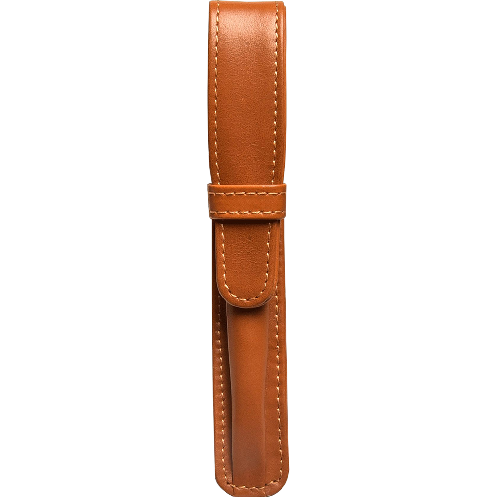 Aston Leather Tan Finger Style Single Pen Case-Pen Boutique Ltd