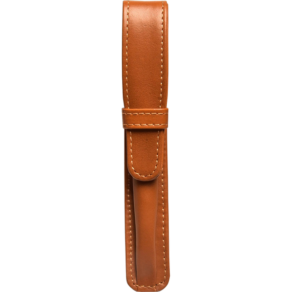 Aston Leather Tan Finger Style Single Pen Case-Pen Boutique Ltd