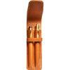 Aston Leather Tan Finger Style Double Pen Case-Pen Boutique Ltd