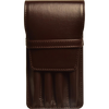 Aston Leather Brown Finger Style Quad Pen Case-Pen Boutique Ltd