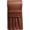 Aston Leather Cognac Finger Style Quad Pen Case-Pen Boutique Ltd