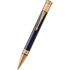 Parker Duofold Prestige Blue Chevron with Gold Trim Ballpoint Pen-Pen Boutique Ltd