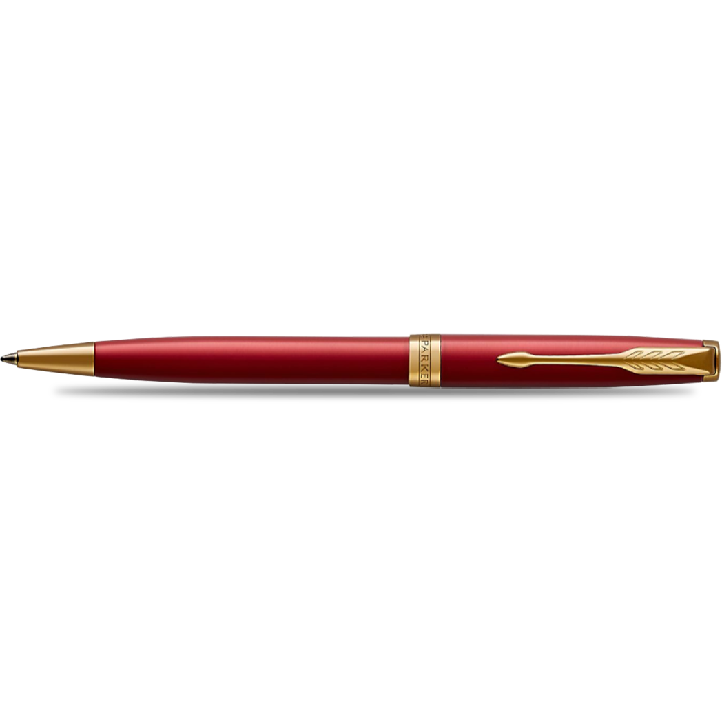 Parker Sonnet Red Lacquer with Gold Trim Ballpoint-Pen Boutique Ltd