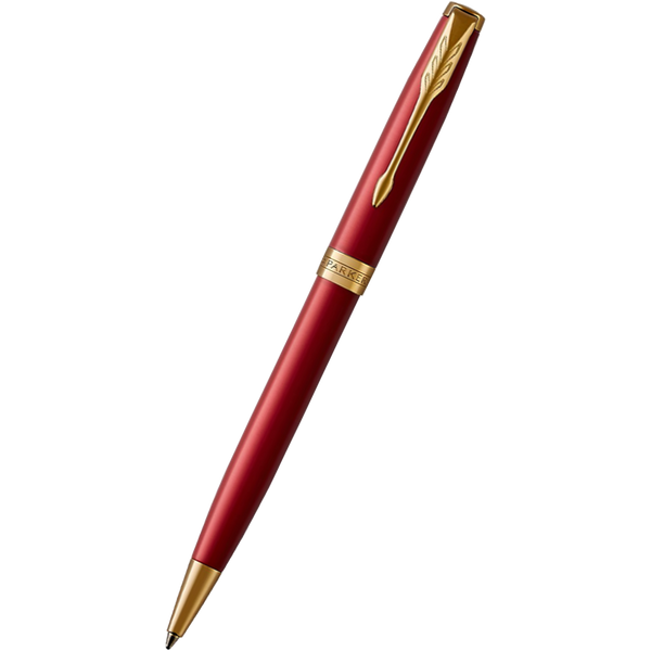 Parker Sonnet Red Lacquer with Gold Trim Ballpoint-Pen Boutique Ltd
