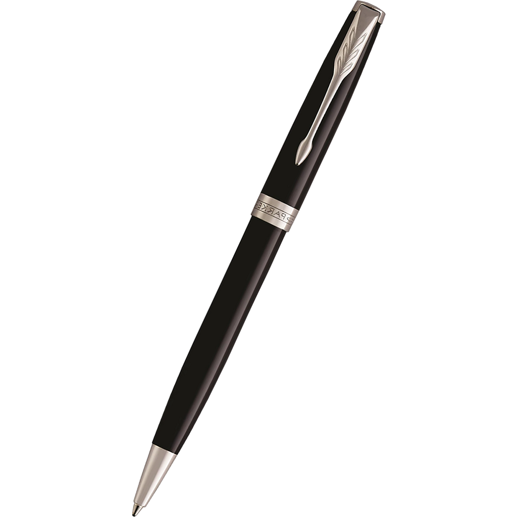 Parker Sonnet Black Lacquer with Chrome Trim Ballpoint Pen-Pen Boutique Ltd