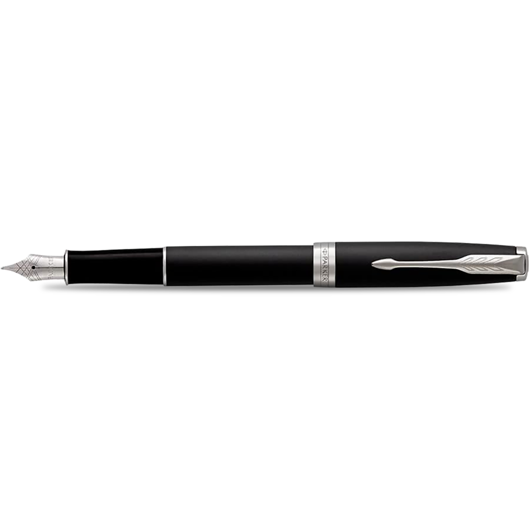 Parker Sonnet Matte Black with Chrome Trim Fountain Pen-Pen Boutique Ltd