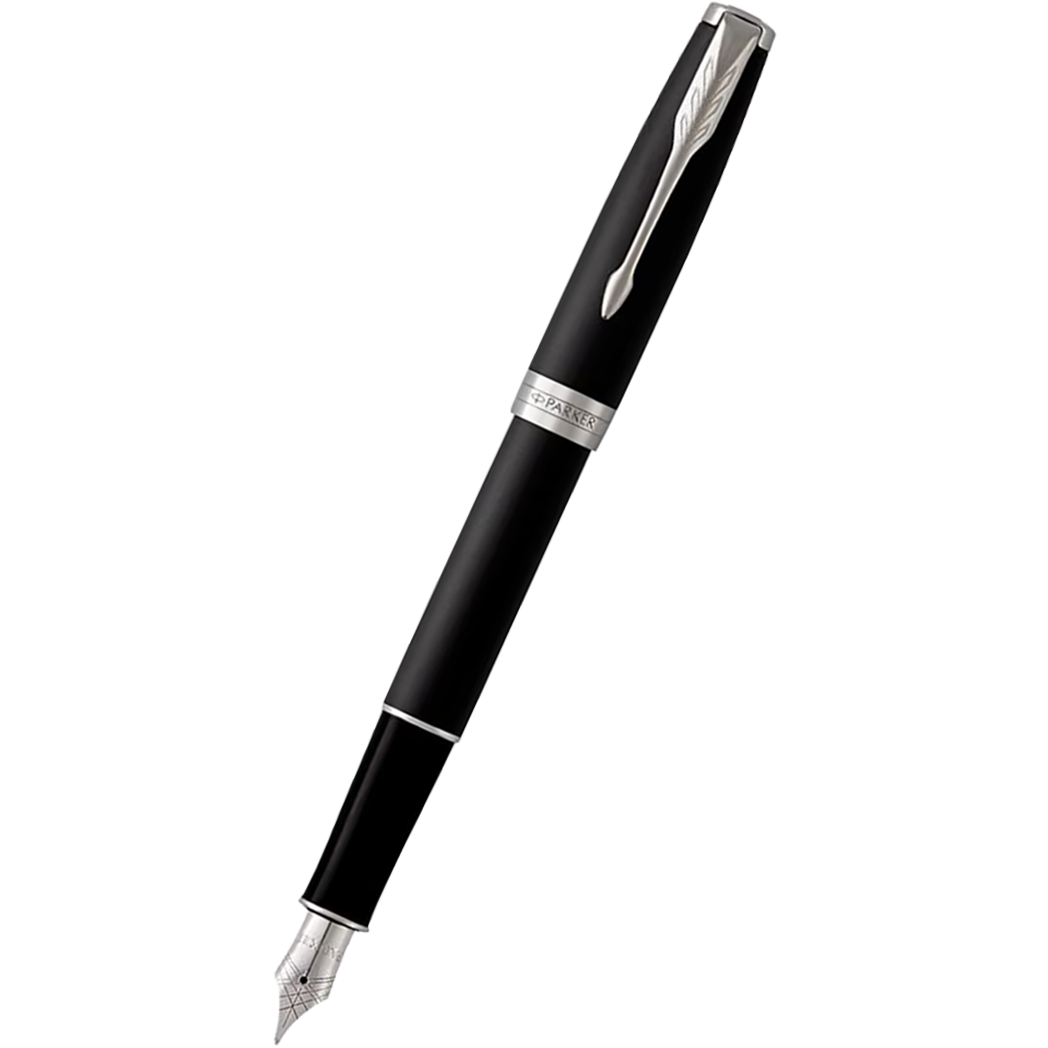 Parker Sonnet Matte Black with Chrome Trim Fountain Pen-Pen Boutique Ltd