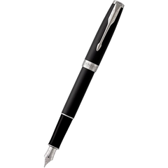 Parker Sonnet Matte Black with Chrome Trim Fountain Pen-Pen Boutique Ltd