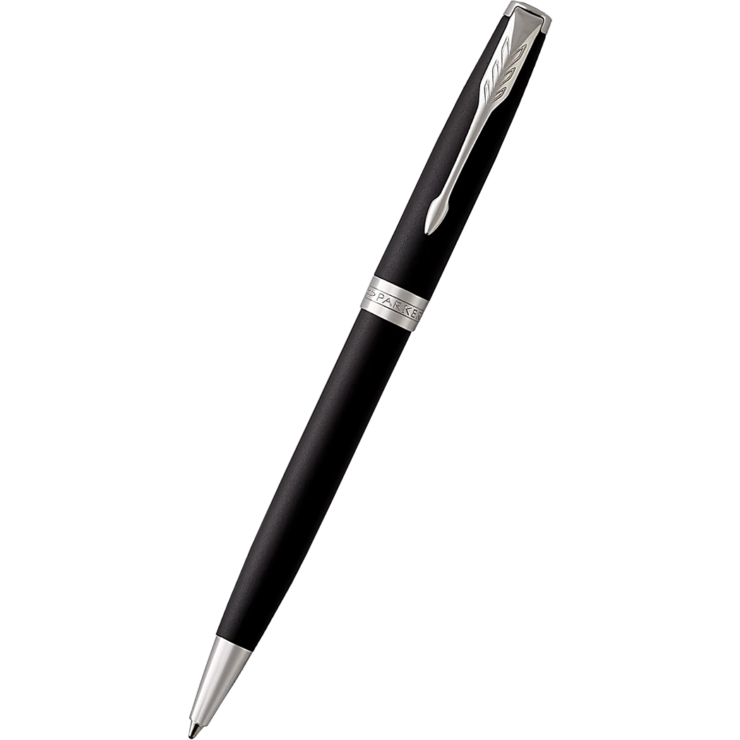 Parker Sonnet Matte Black with Chrome Trim Ballpoint Pen-Pen Boutique Ltd