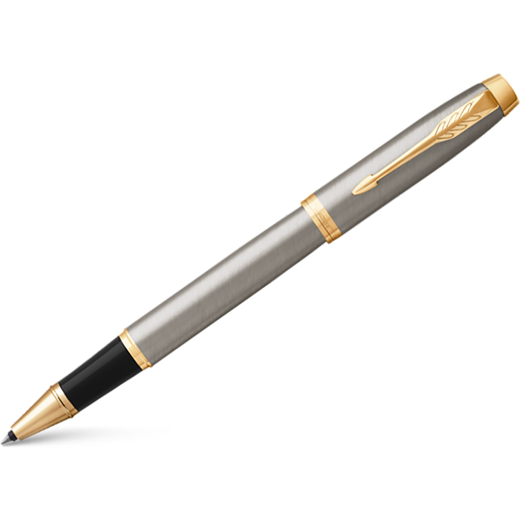 Parker IM Brushed Metal with Gold Trim Rollerball-Pen Boutique Ltd