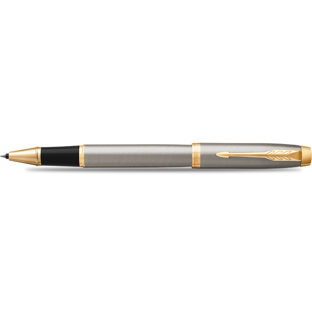 Parker IM Brushed Metal with Gold Trim Rollerball-Pen Boutique Ltd