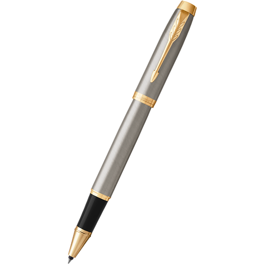 Parker IM Brushed Metal with Gold Trim Rollerball-Pen Boutique Ltd