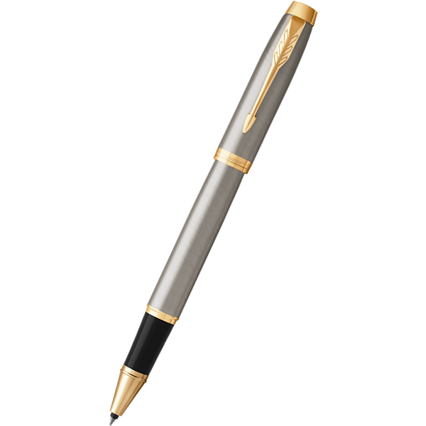 Parker IM Brushed Metal with Gold Trim Rollerball-Pen Boutique Ltd