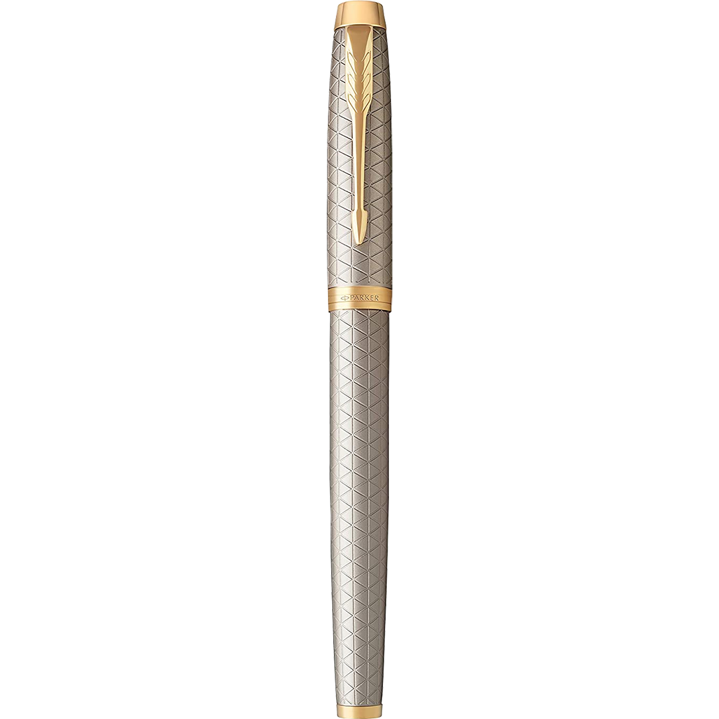 Parker IM Premium Warm Silver with Gold Trim Rollerball Pen-Pen Boutique Ltd