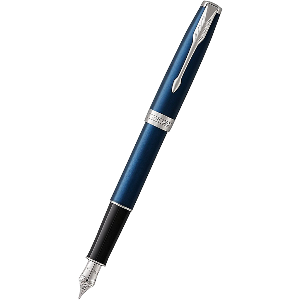 Parker Sonnet Blue with Chrome Trim Fountain Pen-Pen Boutique Ltd