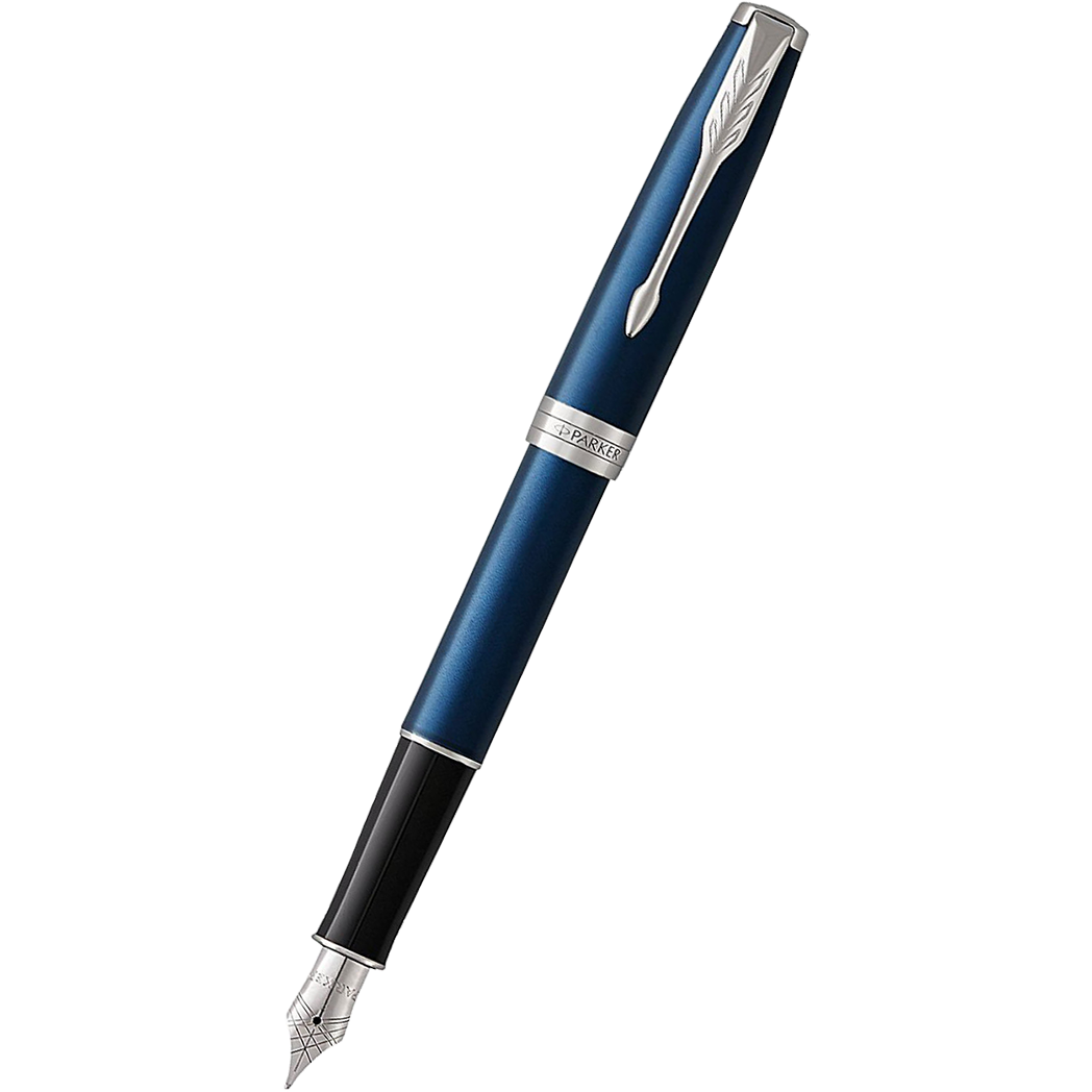 Parker Sonnet Blue with Chrome Trim Fountain Pen-Pen Boutique Ltd