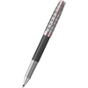 Parker Sonnet Premium Refresh Rollerball Pen - Metal & Grey - Pink Gold Trim-Pen Boutique Ltd