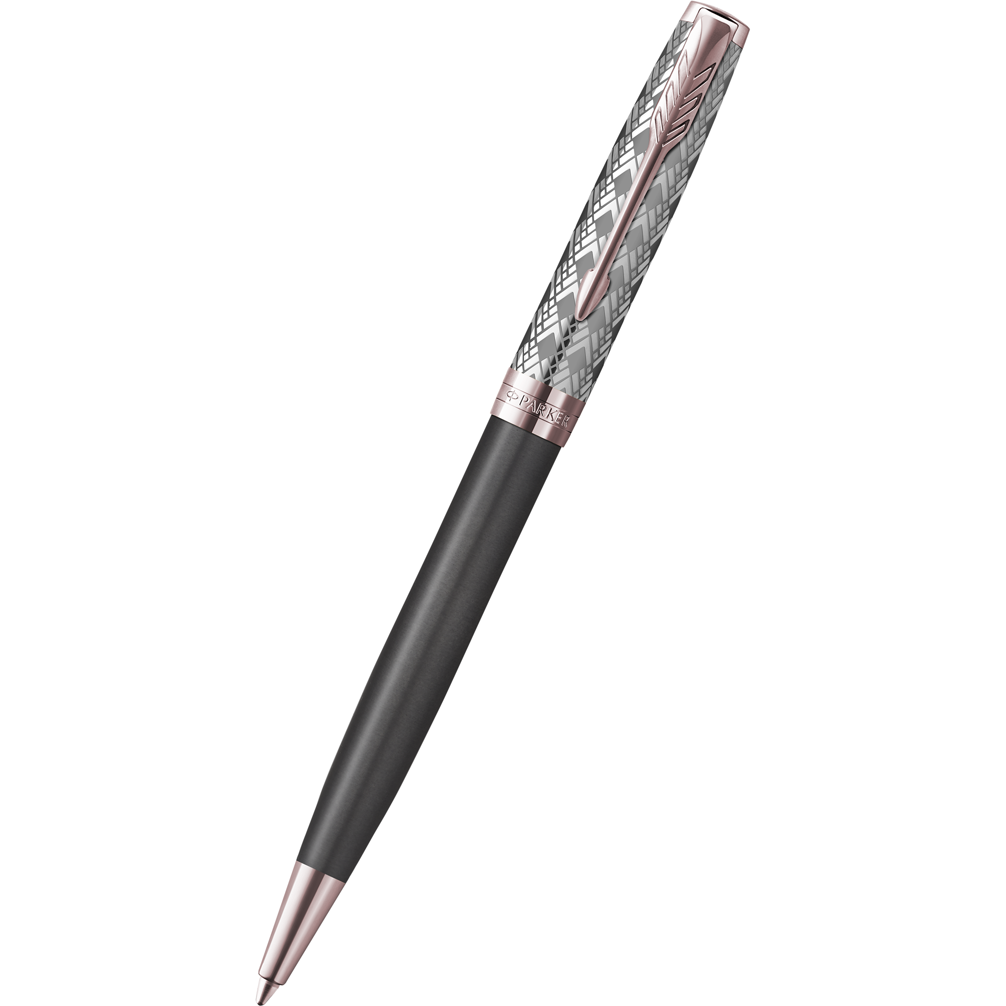 Parker Sonnet Premium Refresh Ballpoint Pen Metal Grey Pink Gold