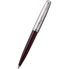 Parker 51 Next Generation Ballpoint Pen - Burgundy - Chrome Trim-Pen Boutique Ltd