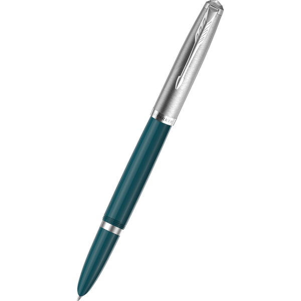 Parker 51 Next Generation Fountain Pen - Teal Blue - Chrome Trim-Pen Boutique Ltd