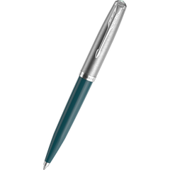 Parker 51 Next Generation Ballpoint Pen - Teal Blue - Chrome Trim-Pen Boutique Ltd
