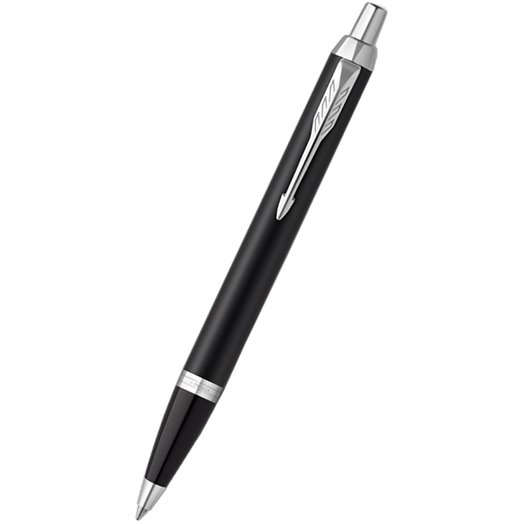 Parker IM Ballpoint Pen - Black - Chrome Trim-Pen Boutique Ltd