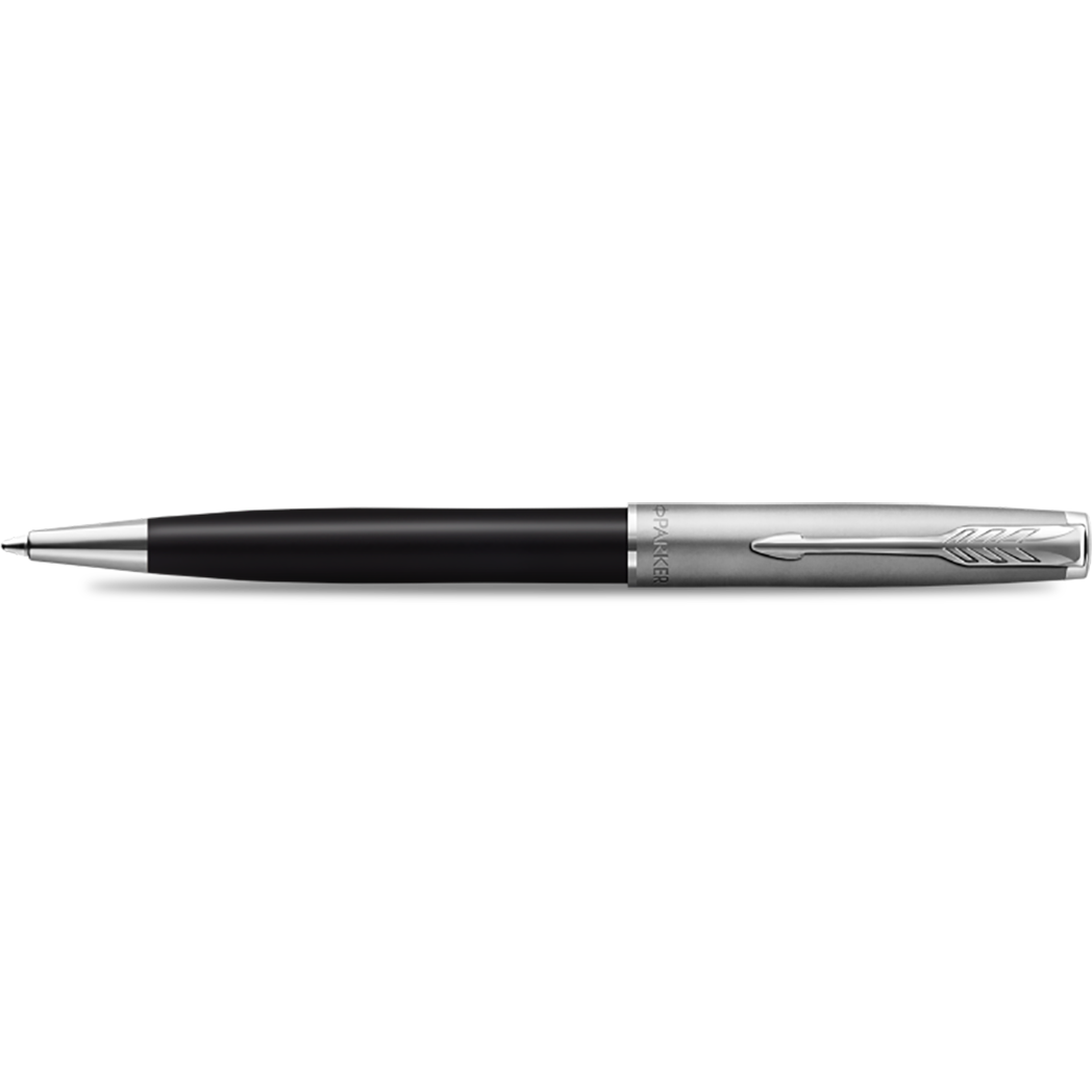 Parker Sonnet Ballpoint Pen - Black - Chrome Trim-Pen Boutique Ltd