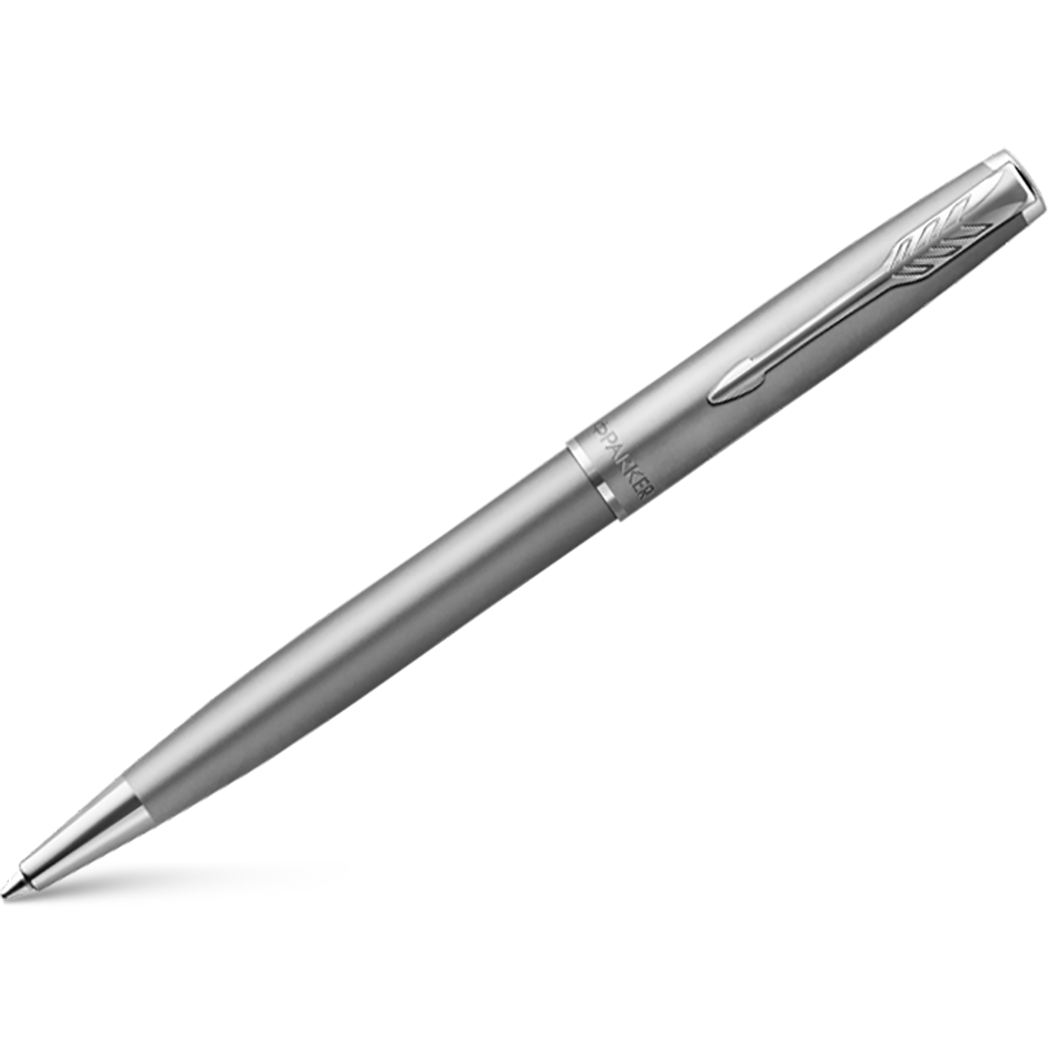 Parker Sonnet Ballpoint Pen - Stainless Steel - Chrome Trim-Pen Boutique Ltd