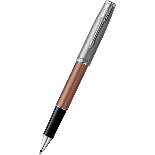 Parker Sonnet Rollerball Pen - Metal & Orange-Pen Boutique Ltd