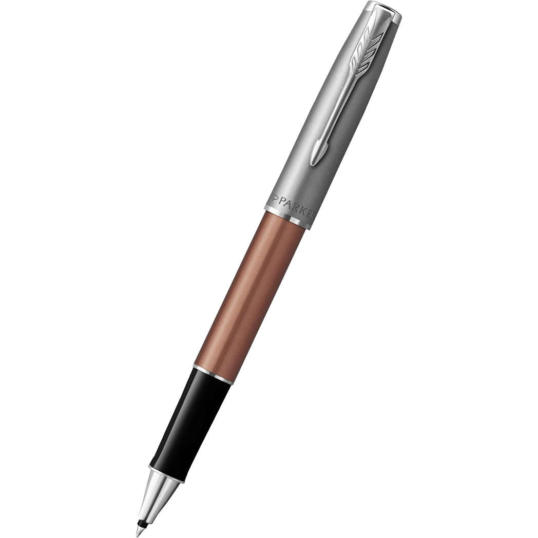Parker Sonnet Rollerball Pen - Metal & Orange-Pen Boutique Ltd