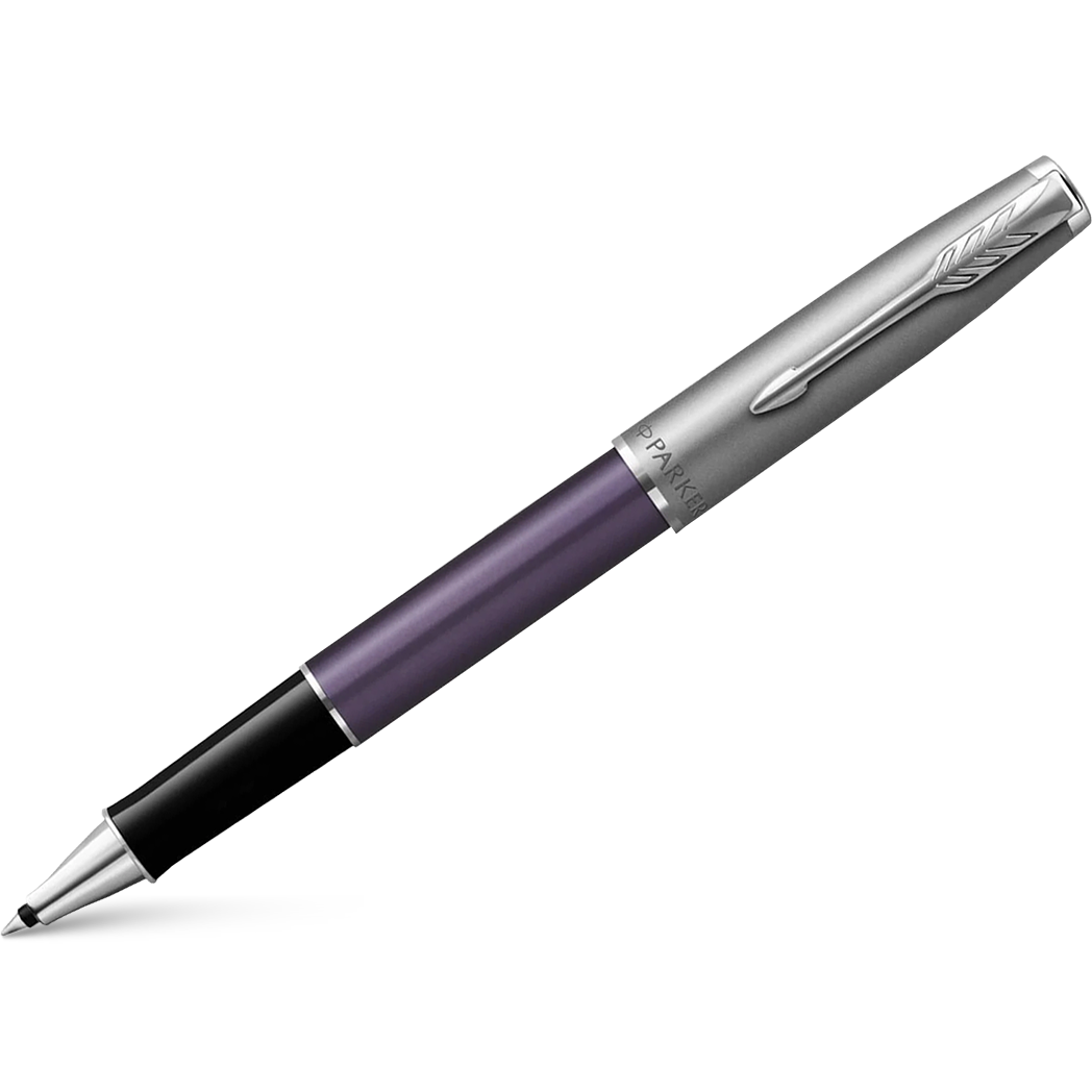 Parker Sonnet Rollerball Pen - Metal & Violet-Pen Boutique Ltd