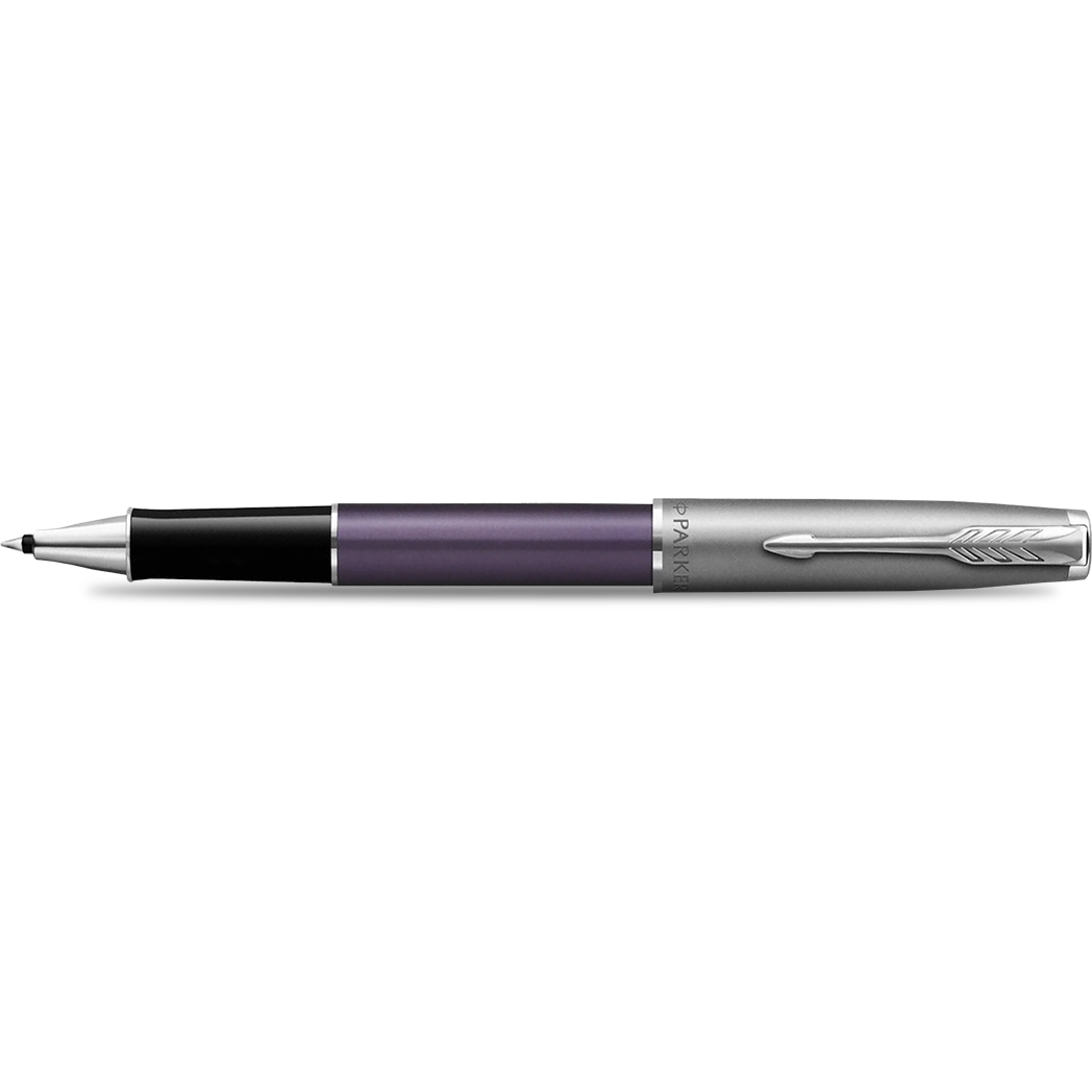 Parker Sonnet Rollerball Pen - Metal & Violet-Pen Boutique Ltd