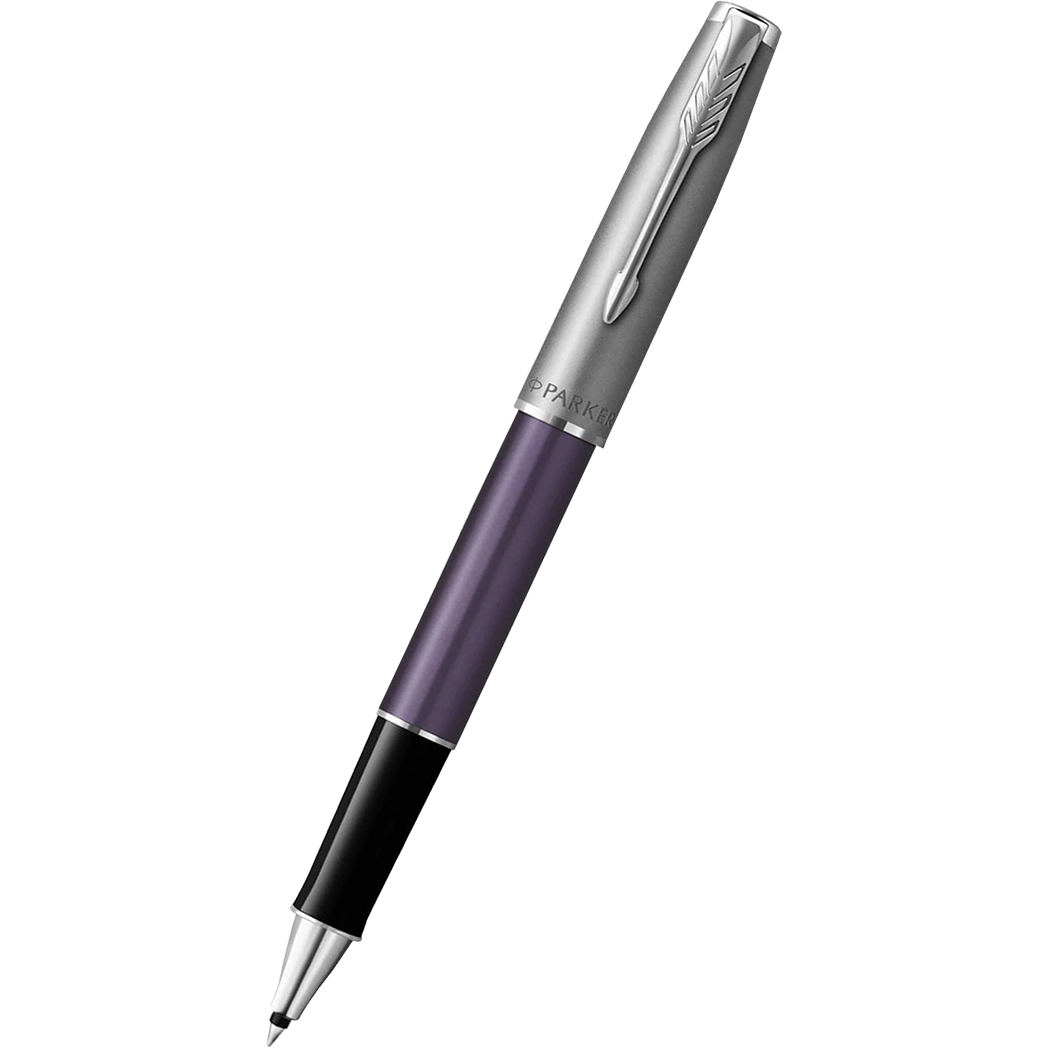 Parker Sonnet Rollerball Pen - Metal & Violet-Pen Boutique Ltd