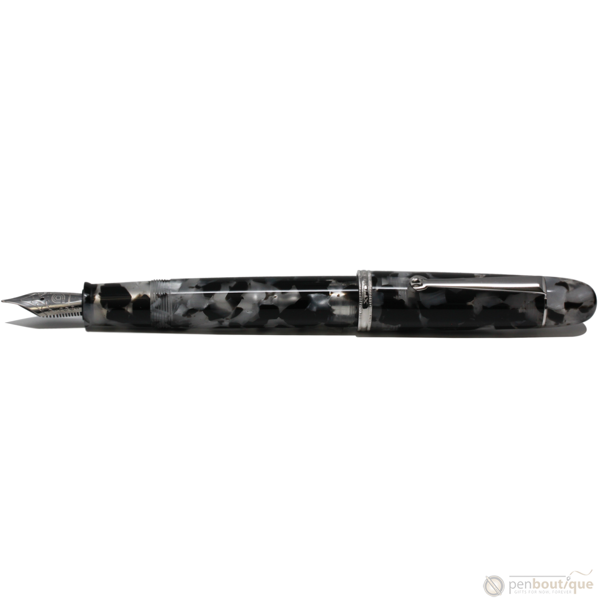 Penlux Masterpiece Grande Fountain Pen - Koi - Black & White-Pen Boutique Ltd