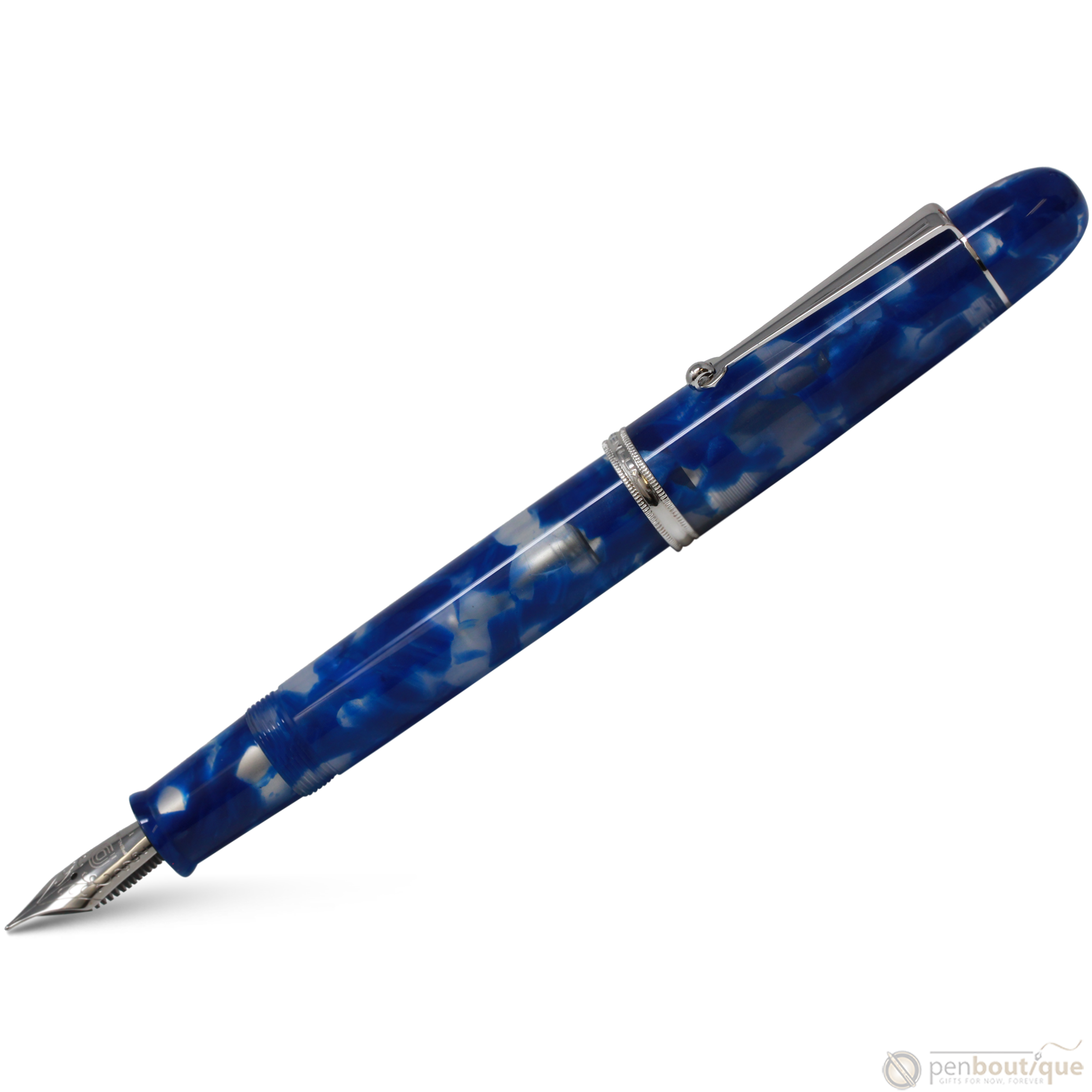 Penlux Masterpiece Grande Fountain Pen - Koi - Blue & White-Pen Boutique Ltd