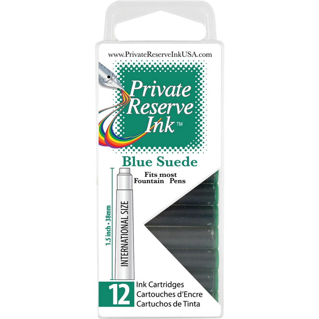 Private Reserve Winter Color Ink Cartridges - Blue Suede (12 per pack)-Pen Boutique Ltd