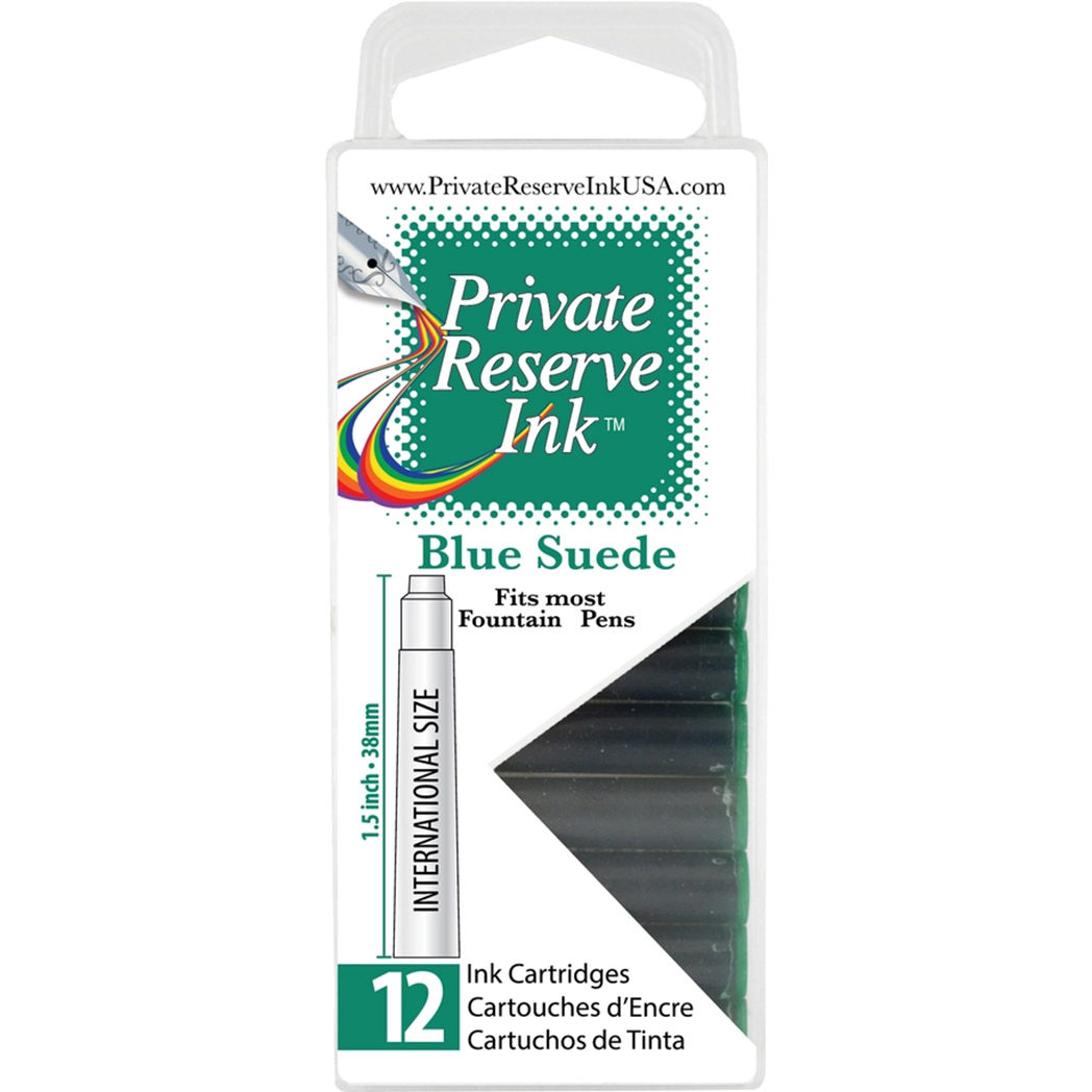Private Reserve Winter Color Ink Cartridges - Blue Suede (12 per pack)-Pen Boutique Ltd