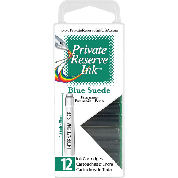 Private Reserve Winter Color Ink Cartridges - Blue Suede (12 per pack)-Pen Boutique Ltd