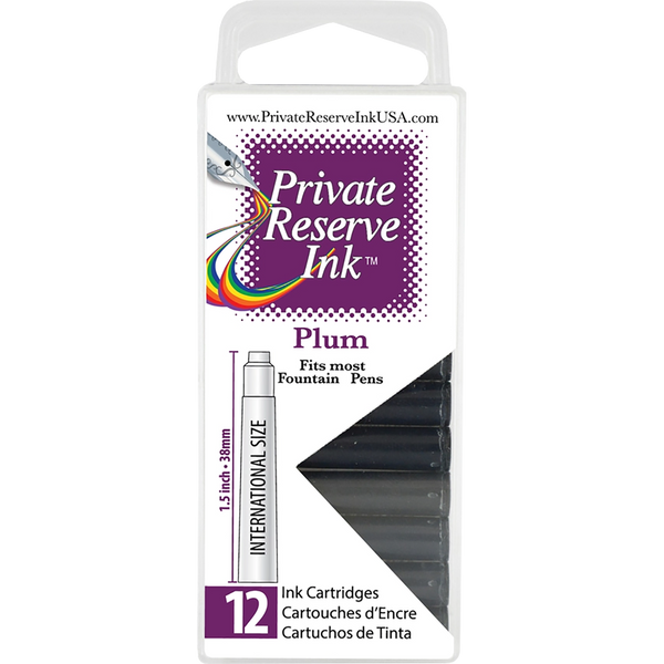 Private Reserve Winter Color Ink Cartridges - Plum (12 per pack)-Pen Boutique Ltd