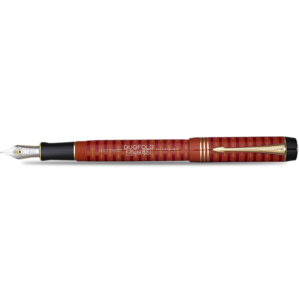 Parker Duofold Fountain Pen - Special Edition - Big Red - Gold Trim - Centennial-Pen Boutique Ltd