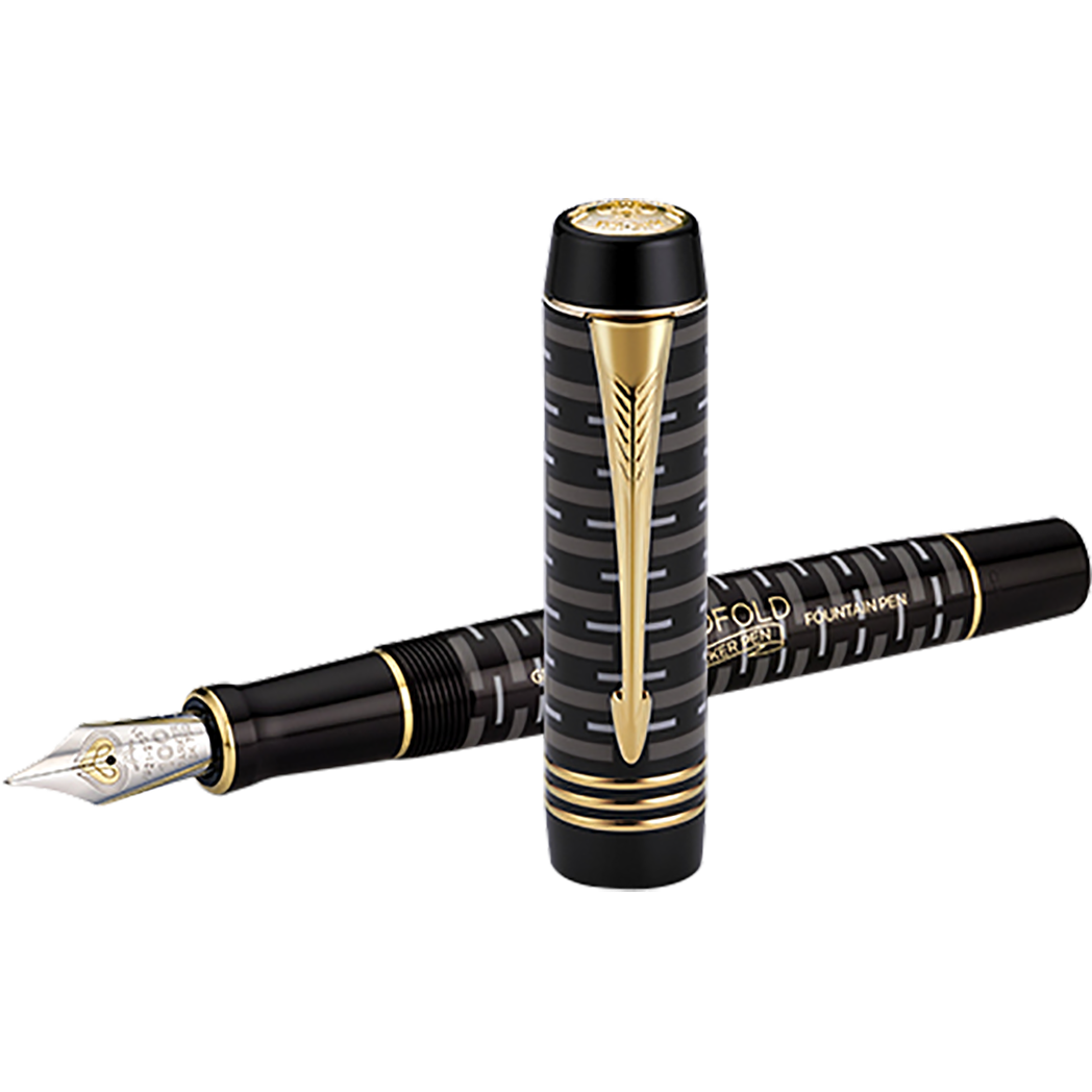 Parker Duofold Fountain Pen - Special Edition - Black - Gold Trim - Centennial-Pen Boutique Ltd